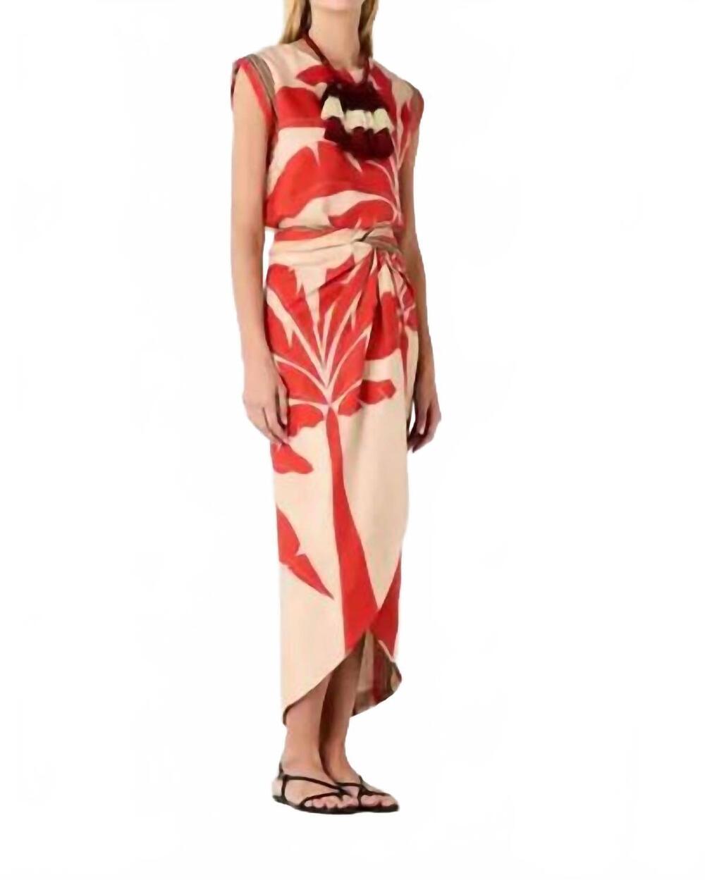 NEW JUAN DE DIOS montera linen top in orange palms